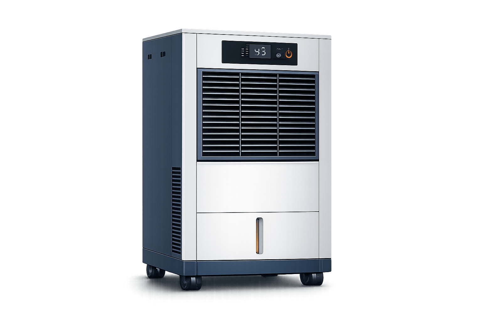 Refrigerative dehumidifier that cools incoming air to condense moisture